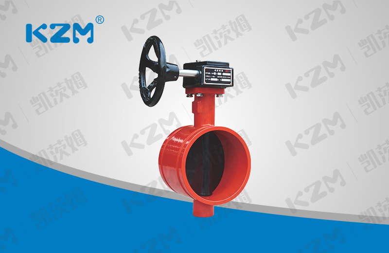 Worm gear fire groove butterfly valve