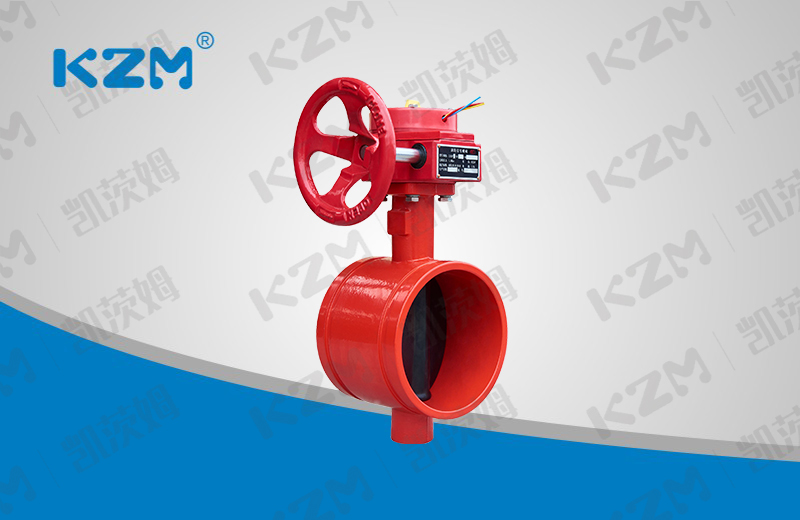 Worm gear signal groove butterfly valve